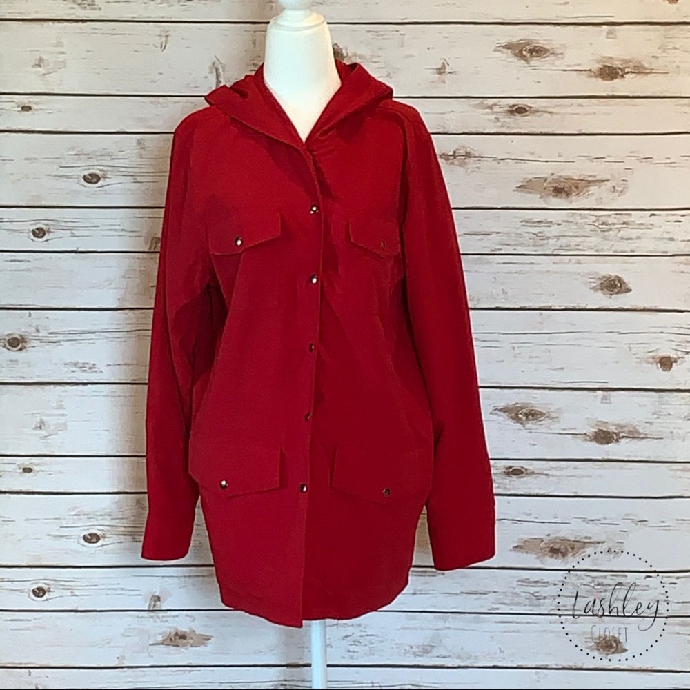 KAREN KANE RED LINED PARKA WITH HOOD